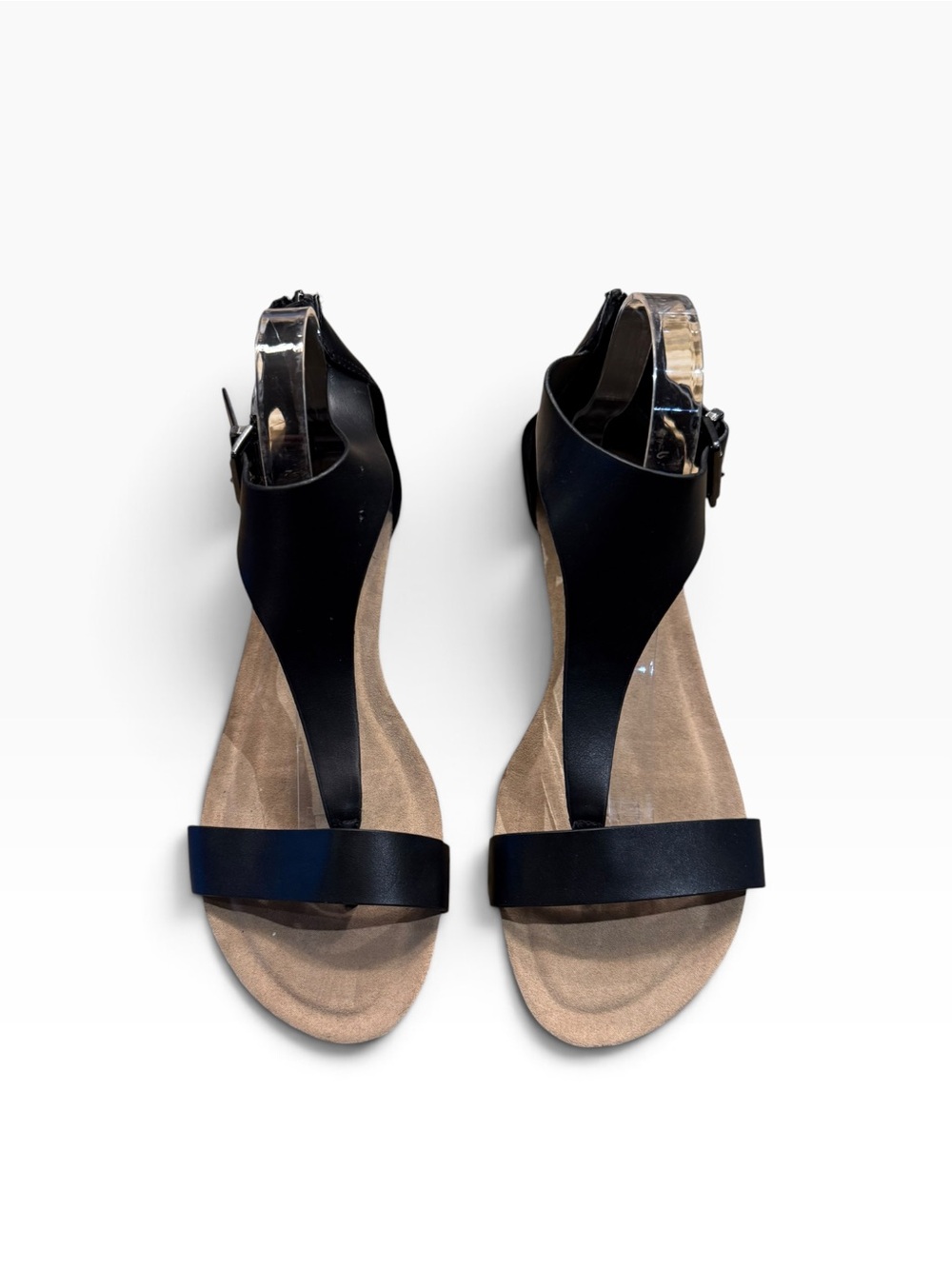 Kenneth Cole Reaction Great Gal Women’s Size 10 Black Faux Leather Sandals